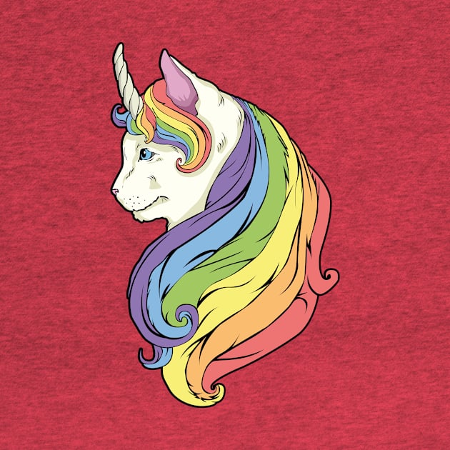 Unicat rainbow mane and horn by BOEC Gear